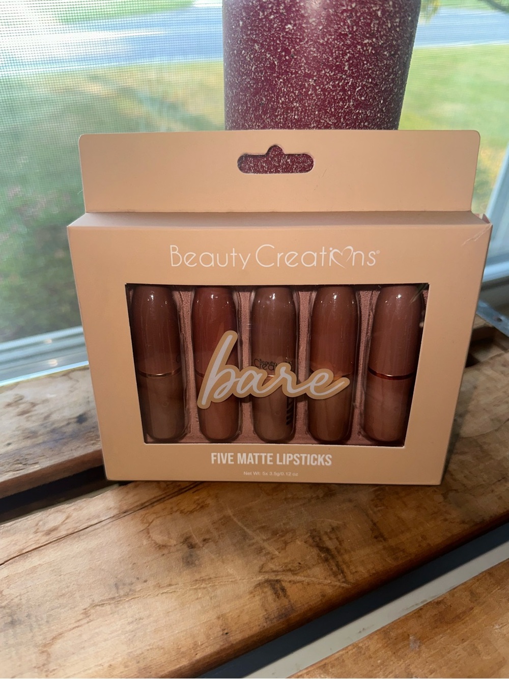 Beauty Creations Bare Five Matte Lipstick Set - Nude Shades - New